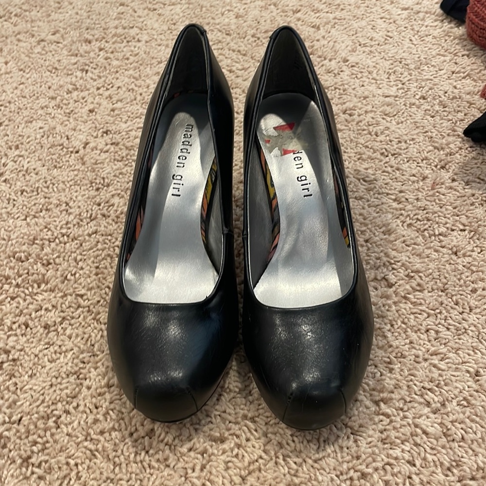 black high heels